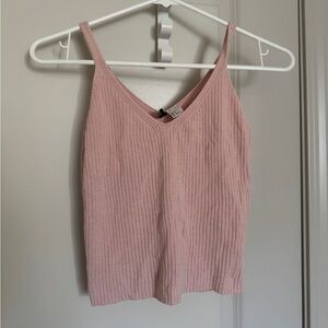 Divided by H&M classic knit top for women，pink color ，size S